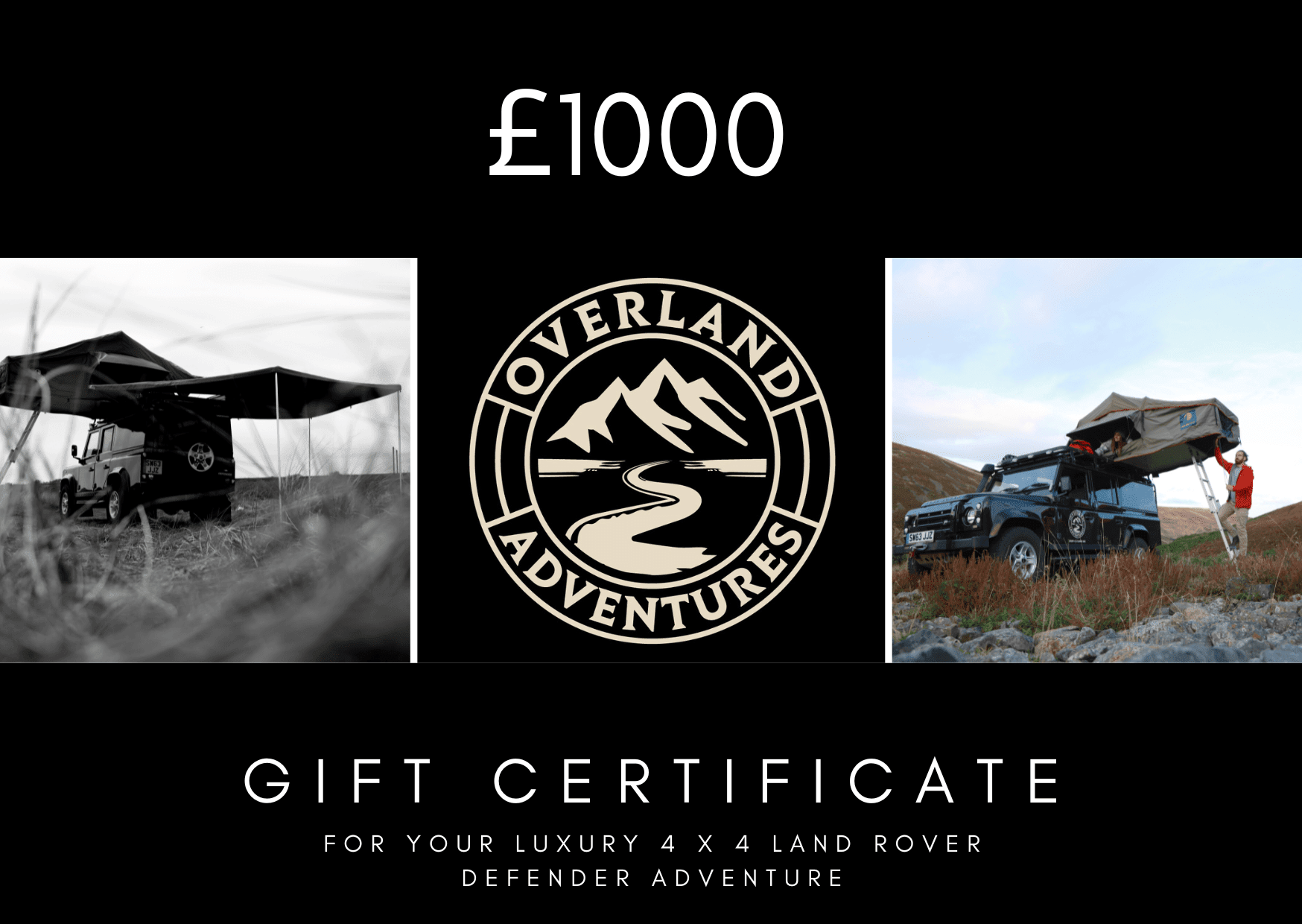 Landrover Defender Hire Northumberland Gift Card