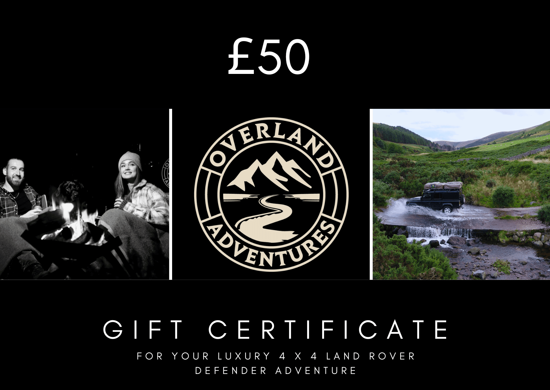 Landrover Defender Hire Northumberland £50 Gift Card